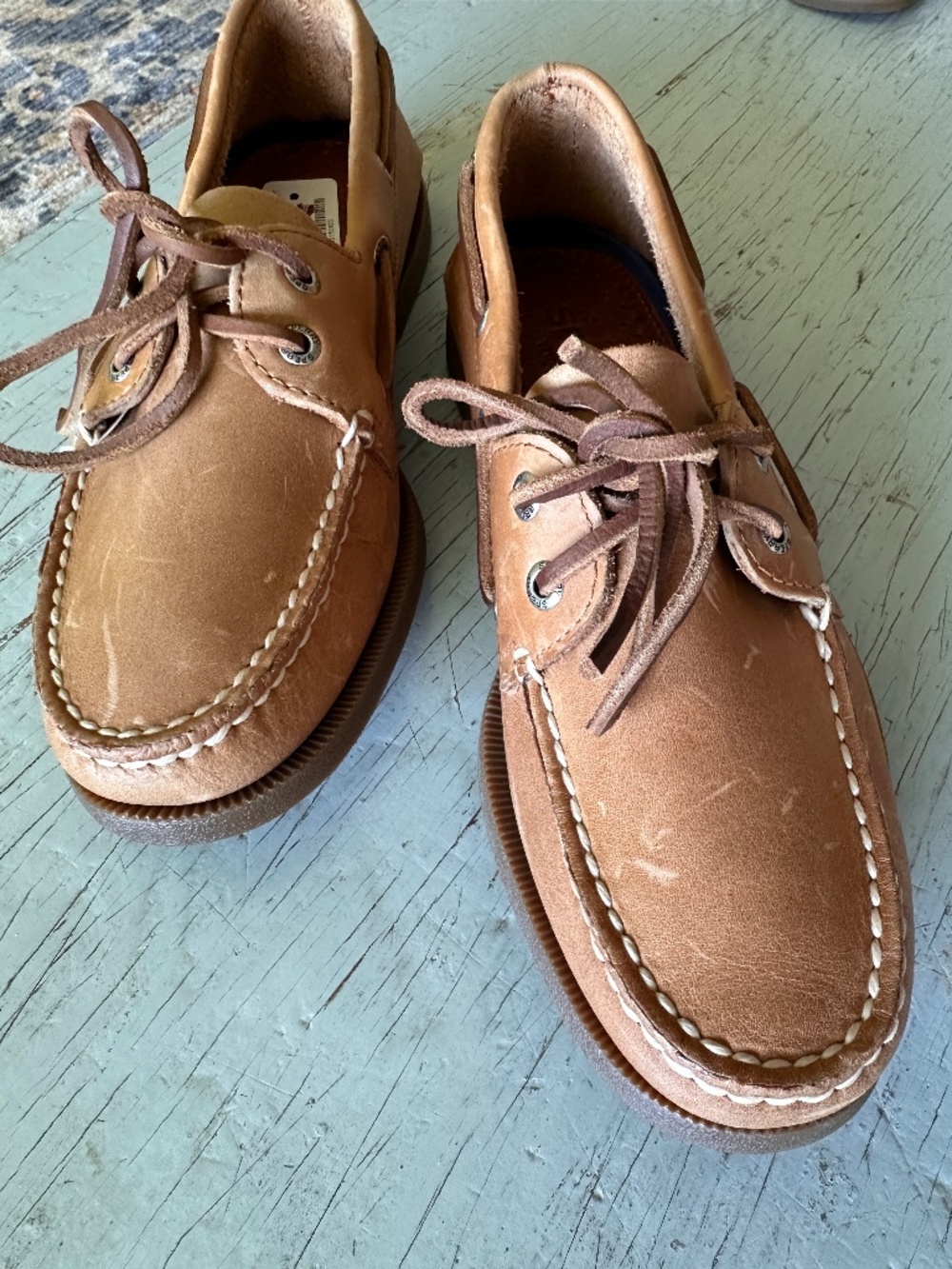 NWT SPERRY Authentic Original™ LEATHER Top Sider 2-Eye Boat Shoe M8 M / W10